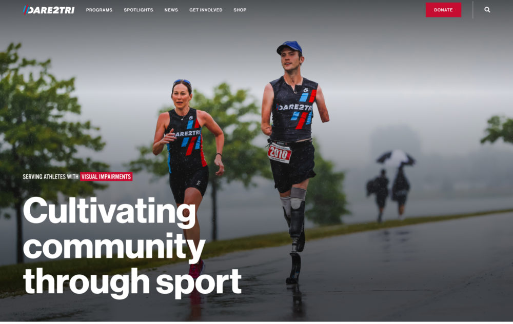 Dare2tri landing page