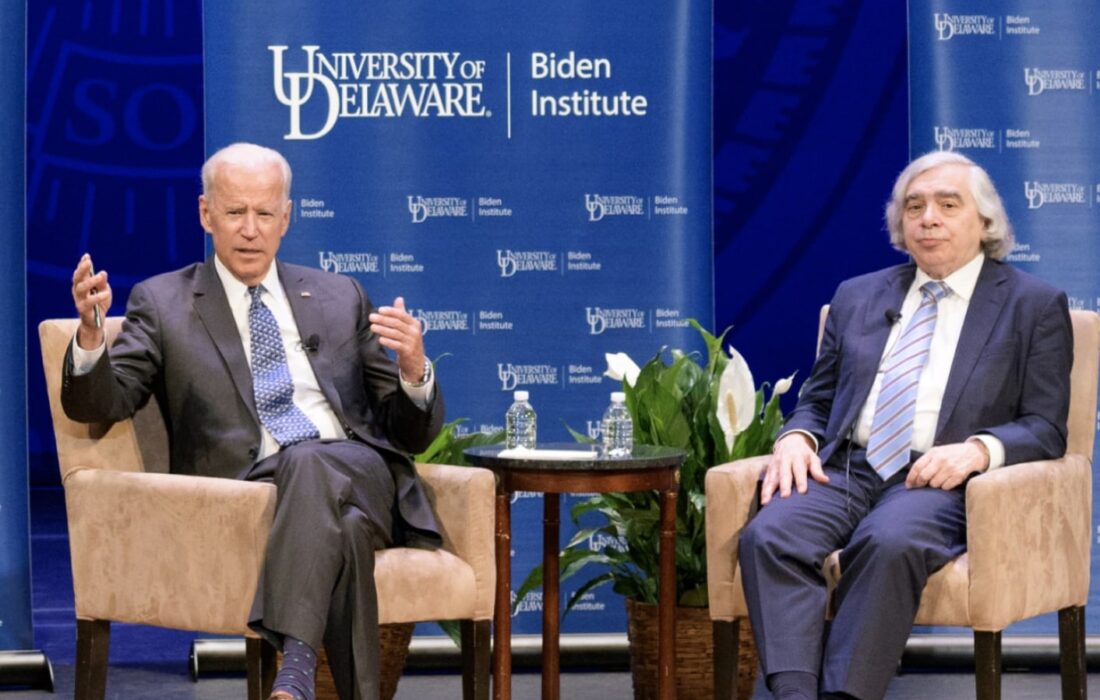 Joe Biden and Ernest Moniz discuss climate change