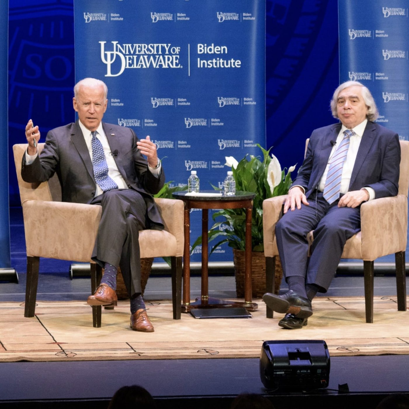 Joe Biden and Ernest Moniz discuss climate change