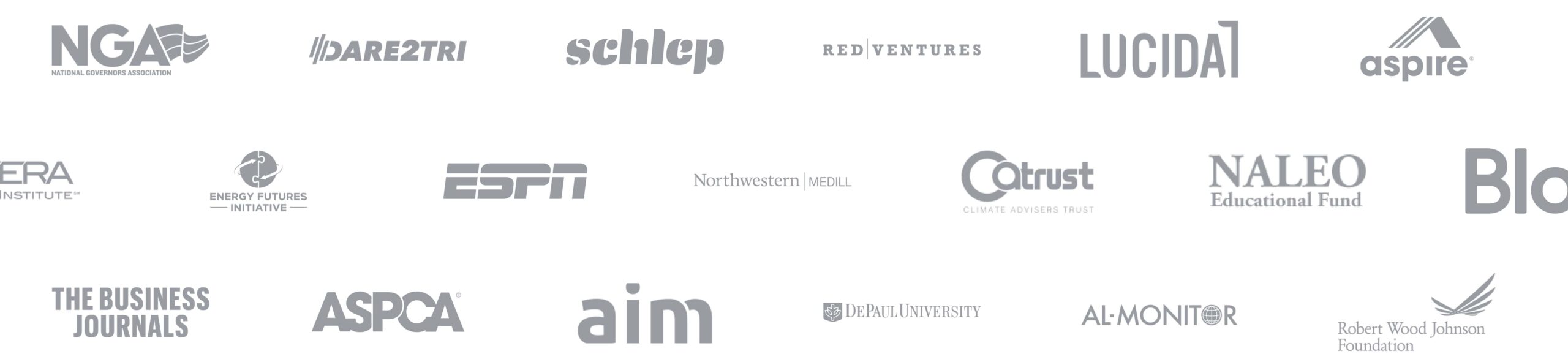 A list of clients that Made by Munsters has built digital experience for recently
