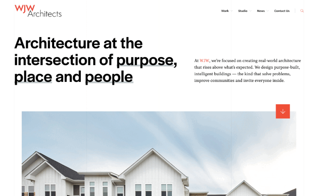 Screen shots from WJW Architects' website